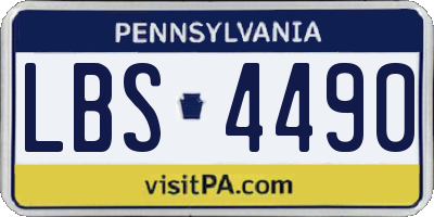 PA license plate LBS4490