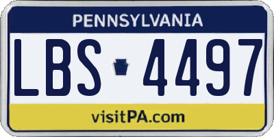 PA license plate LBS4497