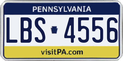 PA license plate LBS4556