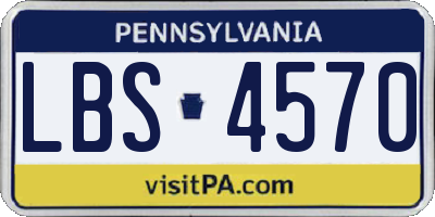 PA license plate LBS4570