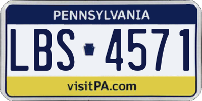 PA license plate LBS4571