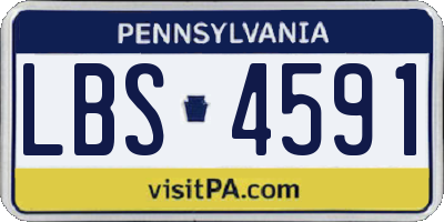 PA license plate LBS4591