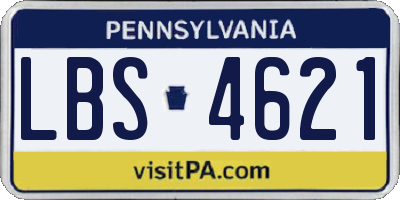 PA license plate LBS4621