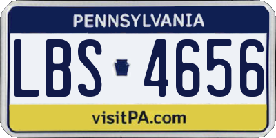 PA license plate LBS4656