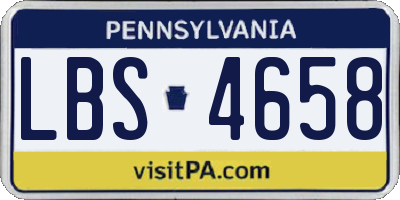 PA license plate LBS4658