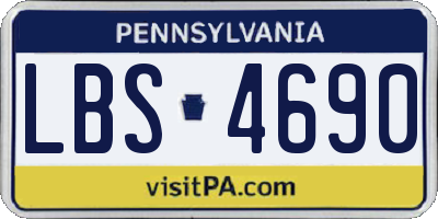 PA license plate LBS4690