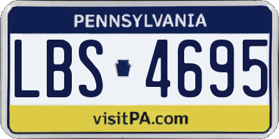 PA license plate LBS4695