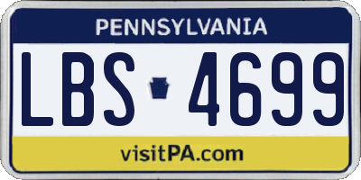 PA license plate LBS4699