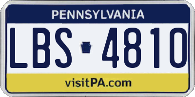 PA license plate LBS4810