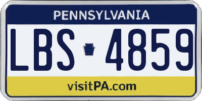 PA license plate LBS4859