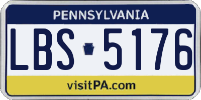 PA license plate LBS5176