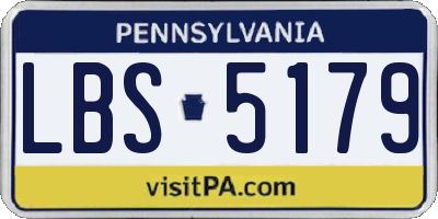 PA license plate LBS5179