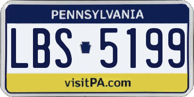 PA license plate LBS5199