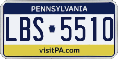 PA license plate LBS5510