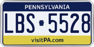 PA license plate LBS5528