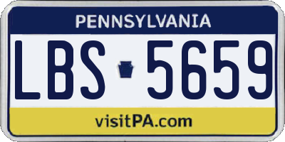 PA license plate LBS5659