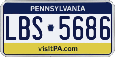 PA license plate LBS5686
