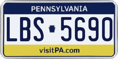 PA license plate LBS5690