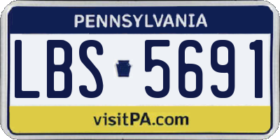 PA license plate LBS5691