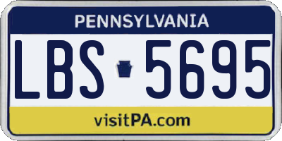 PA license plate LBS5695