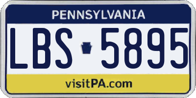 PA license plate LBS5895