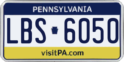 PA license plate LBS6050