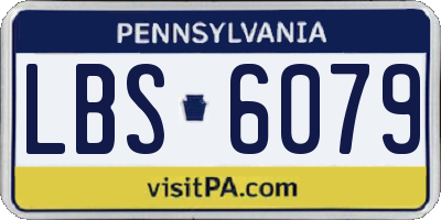 PA license plate LBS6079