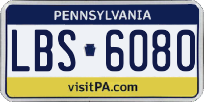 PA license plate LBS6080