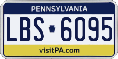 PA license plate LBS6095