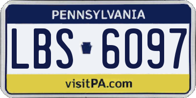PA license plate LBS6097
