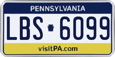 PA license plate LBS6099