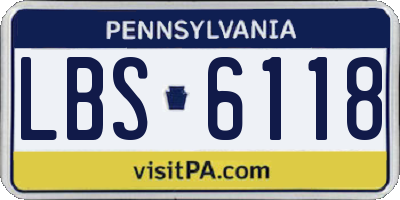 PA license plate LBS6118