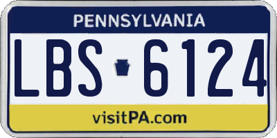 PA license plate LBS6124