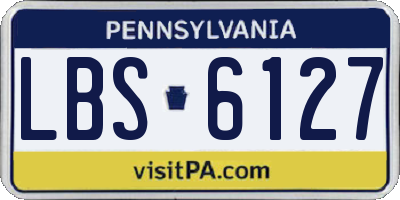 PA license plate LBS6127