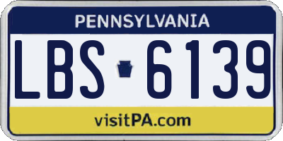 PA license plate LBS6139