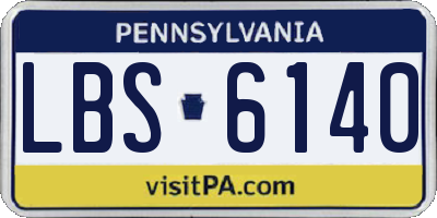 PA license plate LBS6140