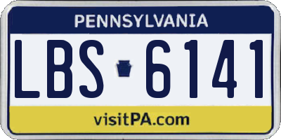 PA license plate LBS6141