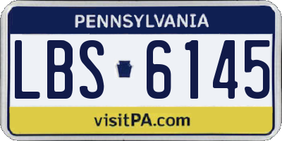 PA license plate LBS6145