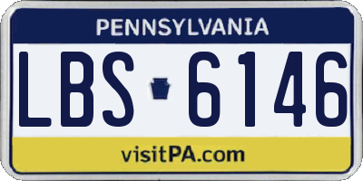 PA license plate LBS6146