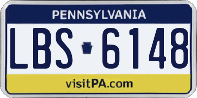PA license plate LBS6148