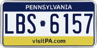 PA license plate LBS6157