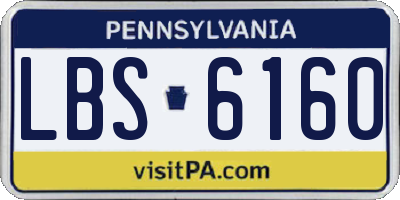 PA license plate LBS6160