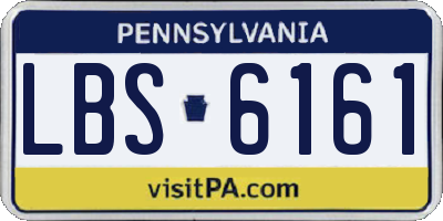 PA license plate LBS6161