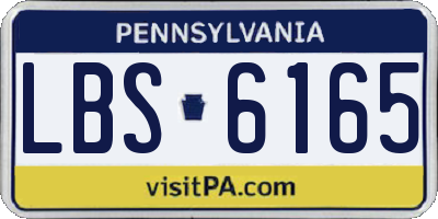 PA license plate LBS6165