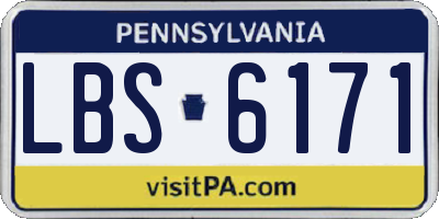 PA license plate LBS6171