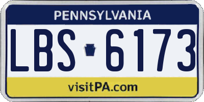 PA license plate LBS6173