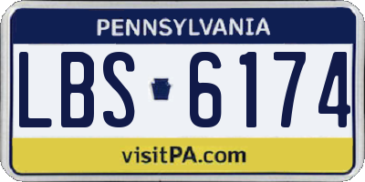 PA license plate LBS6174