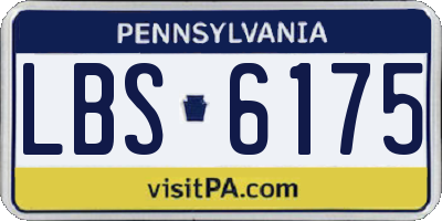 PA license plate LBS6175