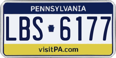 PA license plate LBS6177