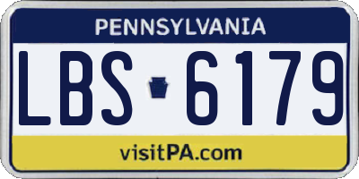 PA license plate LBS6179
